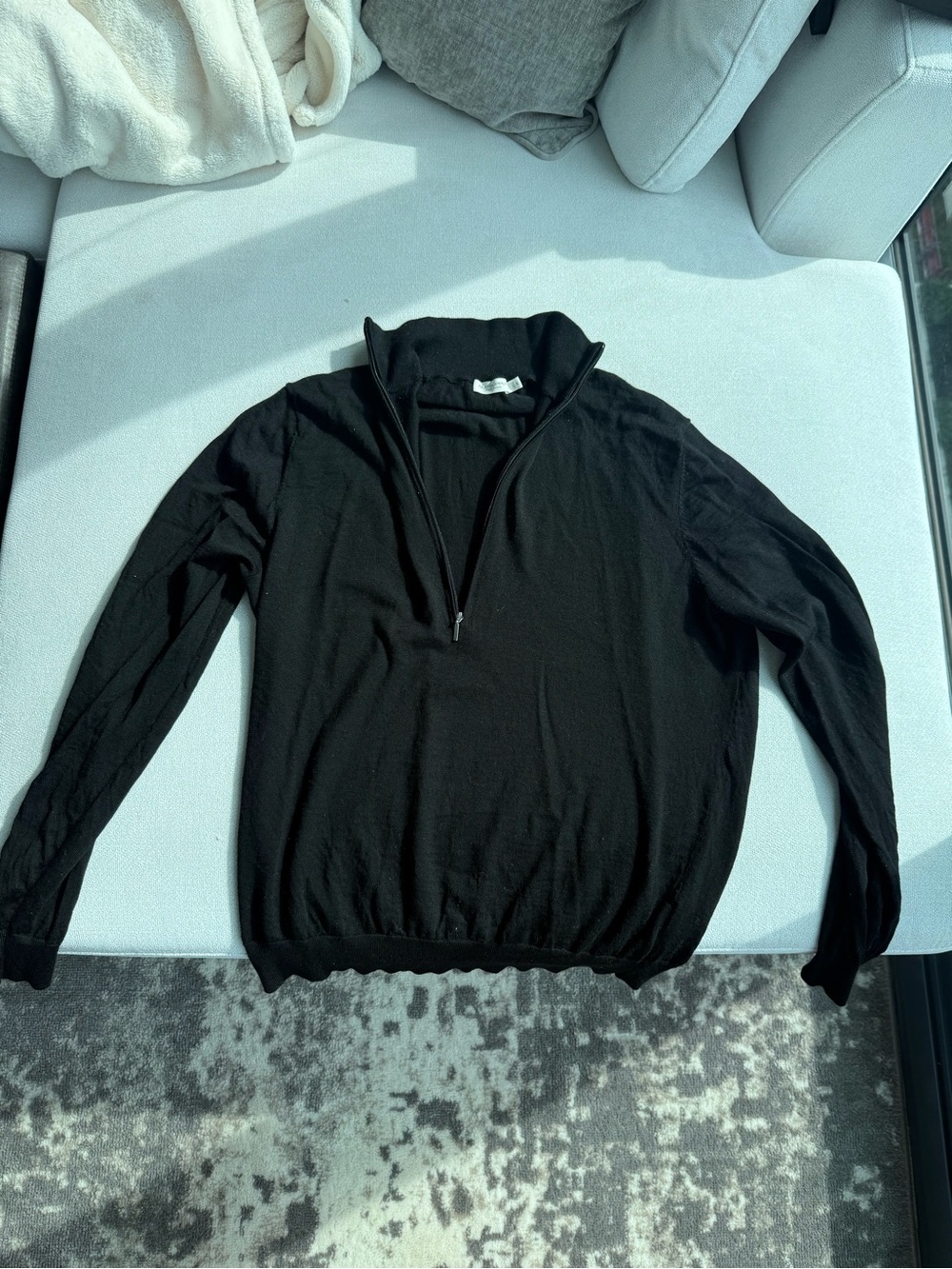 Suit supply Men's Black Half zip